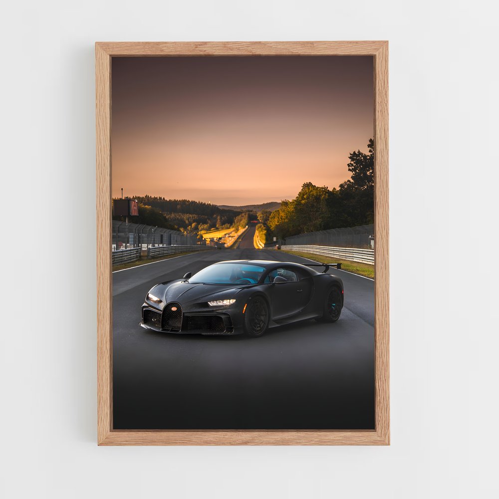 Poster Chiron sur Piste – affiche Bugatti (vue 4)